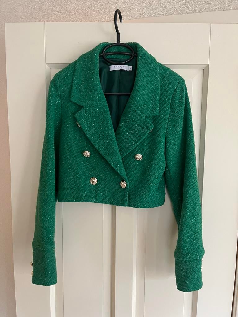 Prachtig groen kort jasje blazer van de Coates maat S, Nieuw, Ophalen of Verzenden, Jasje, Maat 36 (S)