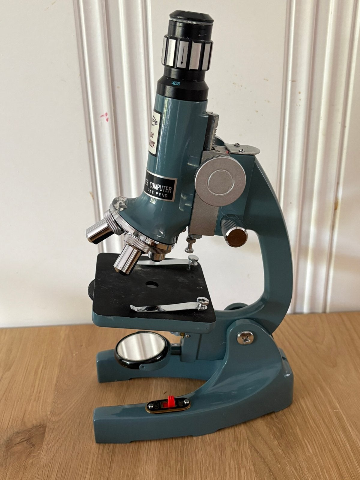 Scope Zoom 80-1200x microscoop in houten koffer + accesoires, Ophalen of Verzenden, Gebruikt, Minder dan 400x, Biologische microscoop