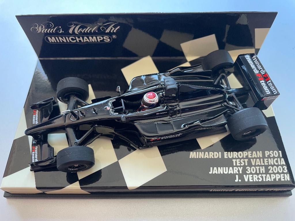 Minardi European PS01 J. Verstappen test Valencia 2003, Ophalen of Verzenden, Zo goed als nieuw, Formule 1