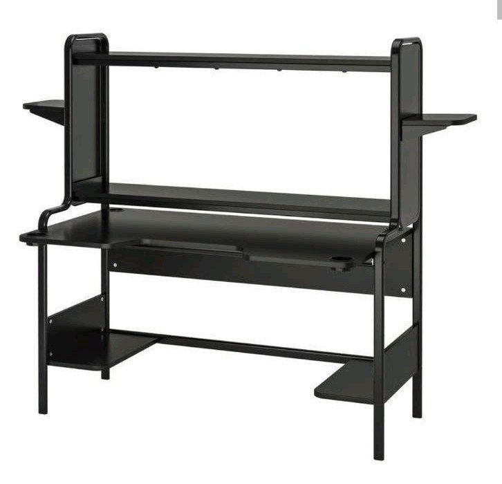 IKEA FREDDE Gamingbureau (zwart) - Zo goed als nieuw, Ophalen, Zwart, Demontabel, Metaal