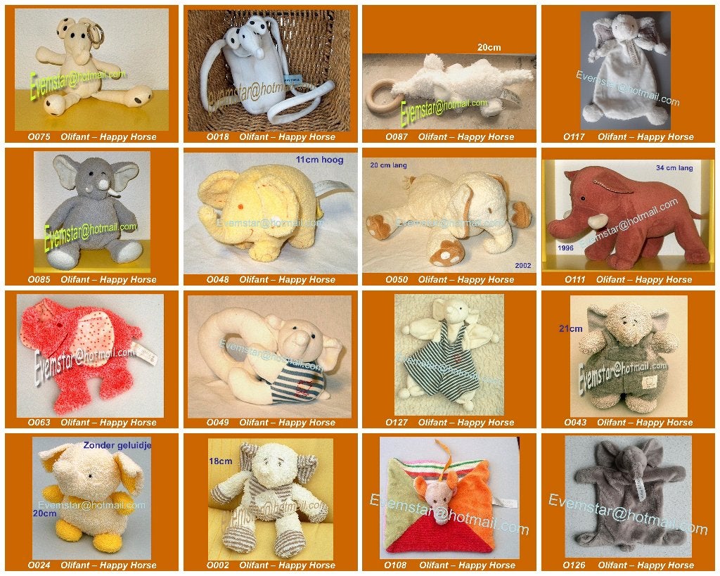 Olifant Olifantje - Unitoys Nicotoy Difrax Happy Horse ea, Kinderen en Baby's, Ophalen, Zo goed als nieuw, Olifant