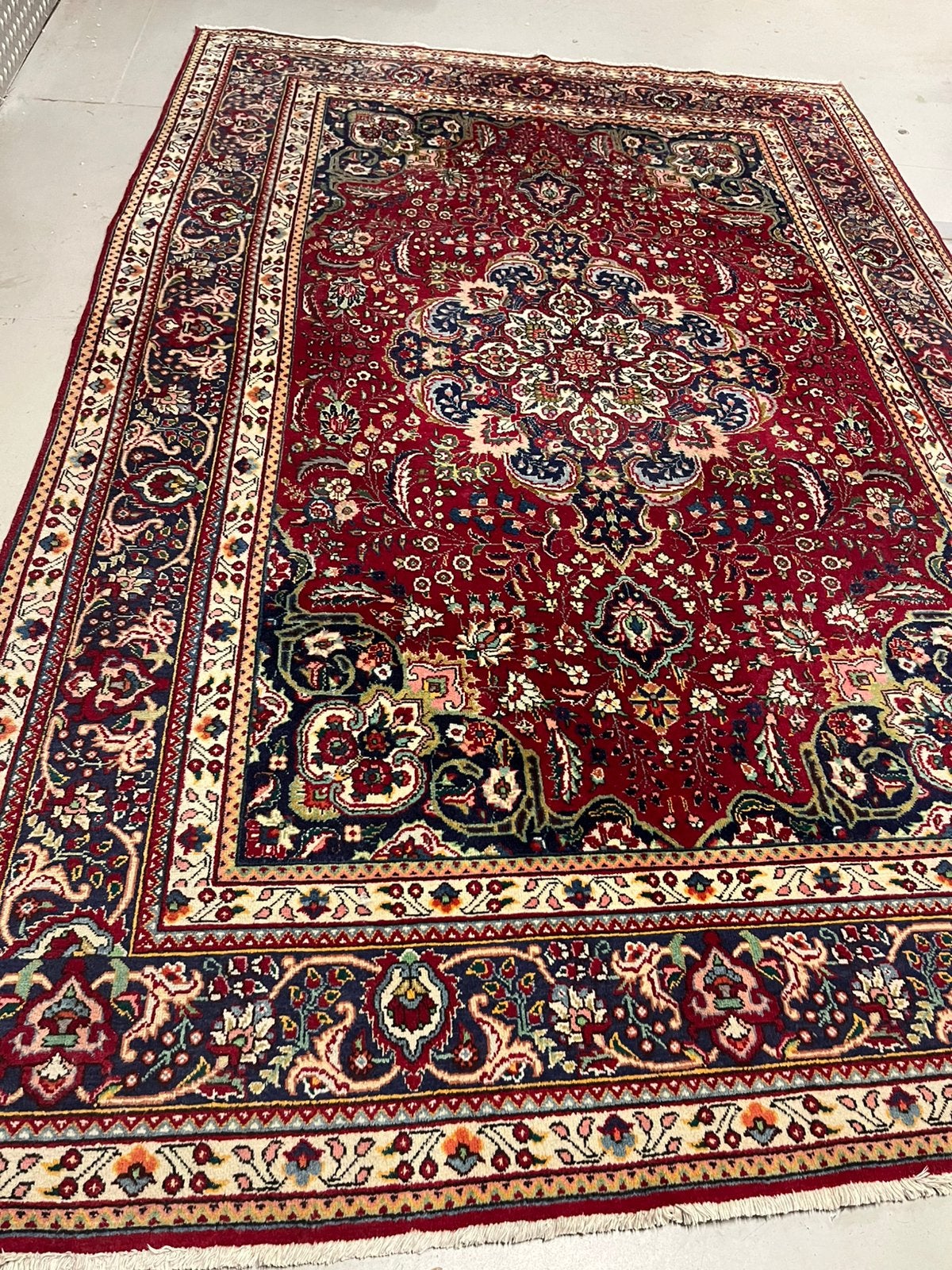 Perzische tapijt handgemaakt iran 310x210,, Ophalen, Gebruikt, Crème, 200 cm of meer