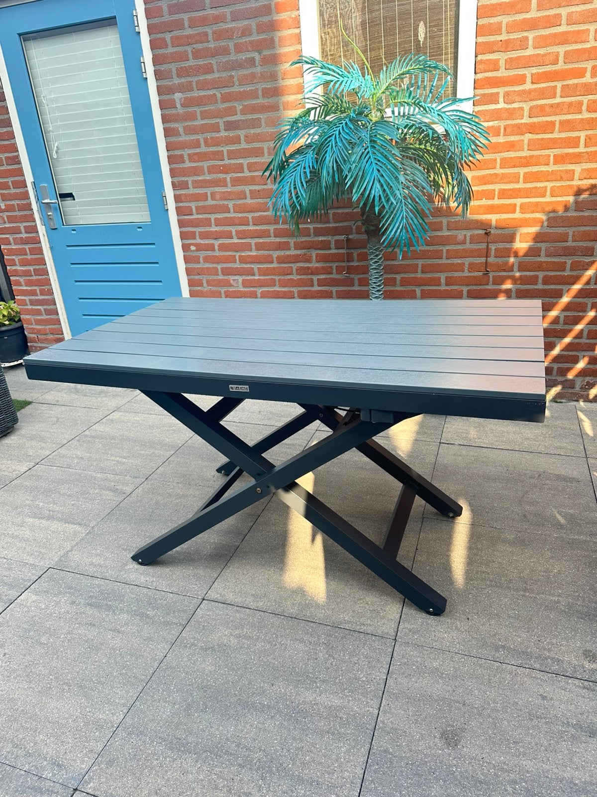 ZGAN Verstelbare tuin tafel van Lifestyle Palazzo NP : €400, Tuin en Terras, Tuintafels, Ophalen, Zo goed als nieuw, Rechthoekig