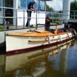 Antieke autoboot electrisch, Ophalen, Gebruikt