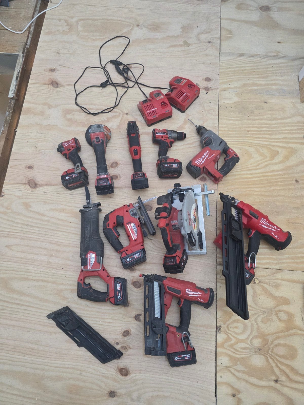 Milwaukee M18 set te koop, Ophalen, Zo goed als nieuw, Gereedschapsset, Milwaukee