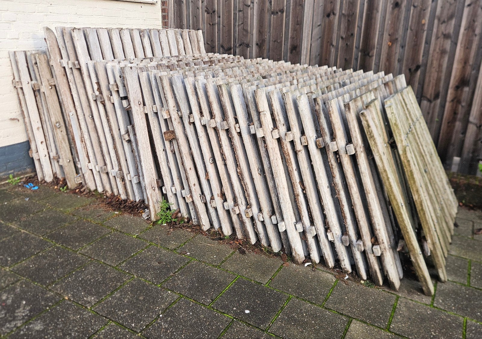 35 Hardhouten stalroosters - Diverse afmetingen, Tuin en Terras, Ophalen, Gebruikt, Hout, Overige typen