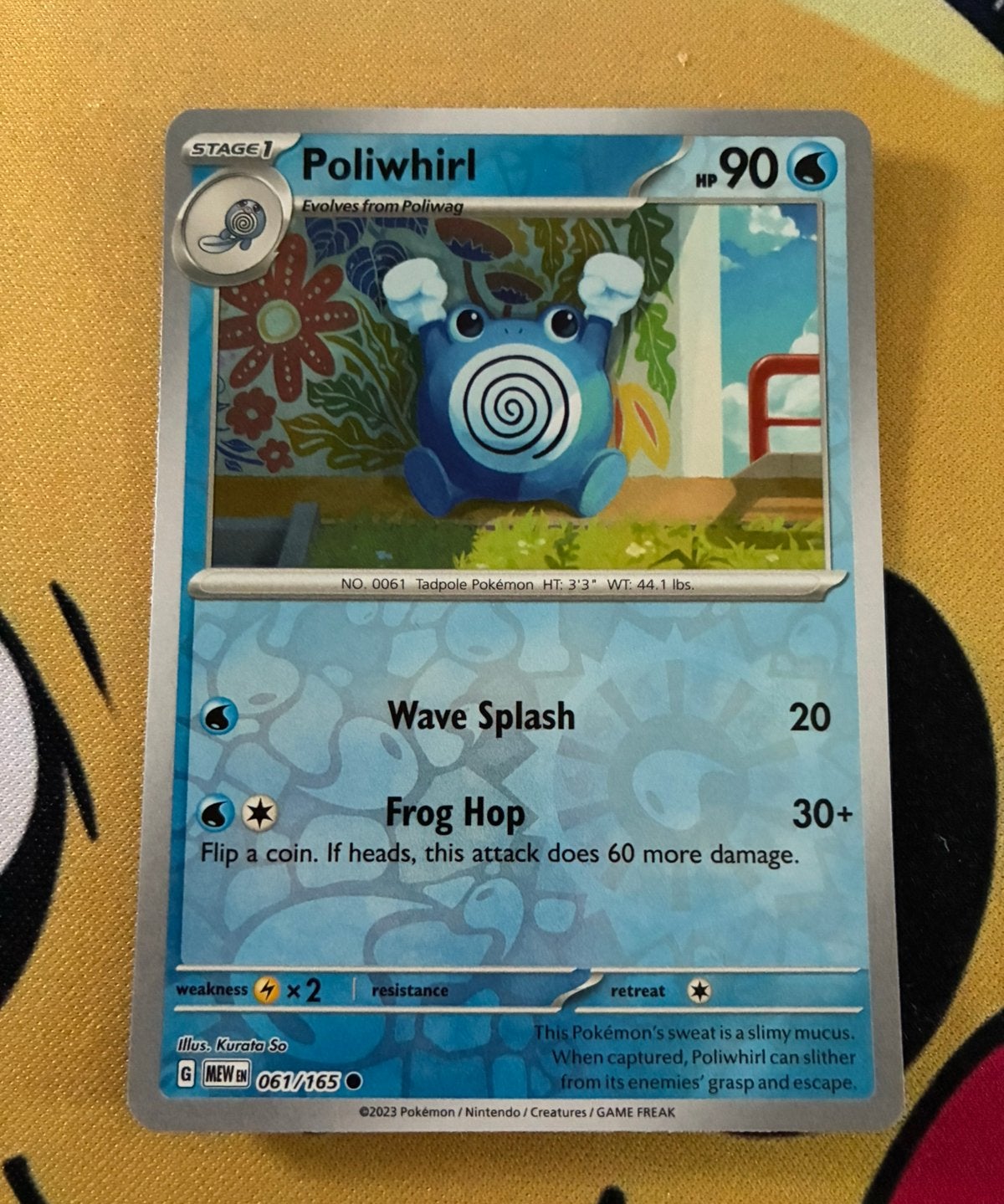Poliwhirl 061/165 Scarlet & Violet 151 Reverse Holo, Hobby en Vrije tijd, Ophalen of Verzenden, Zo goed als nieuw