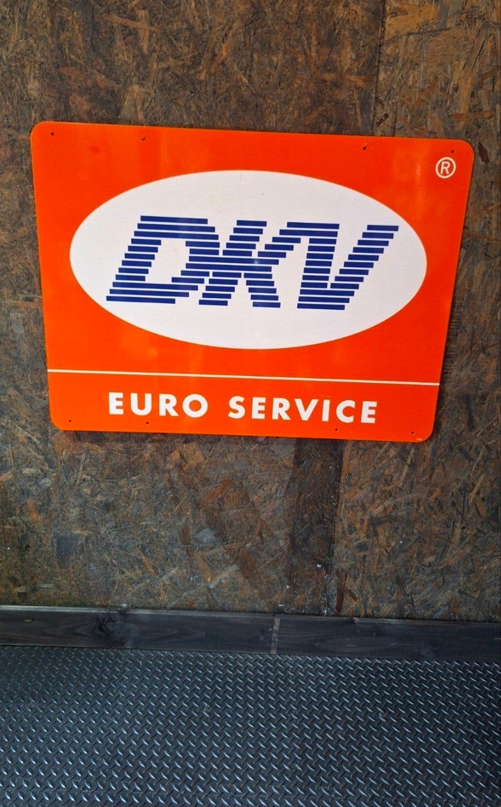 DKV Euro Service Reclamebord - Vintage Bedrijfsbord, Ophalen of Verzenden
