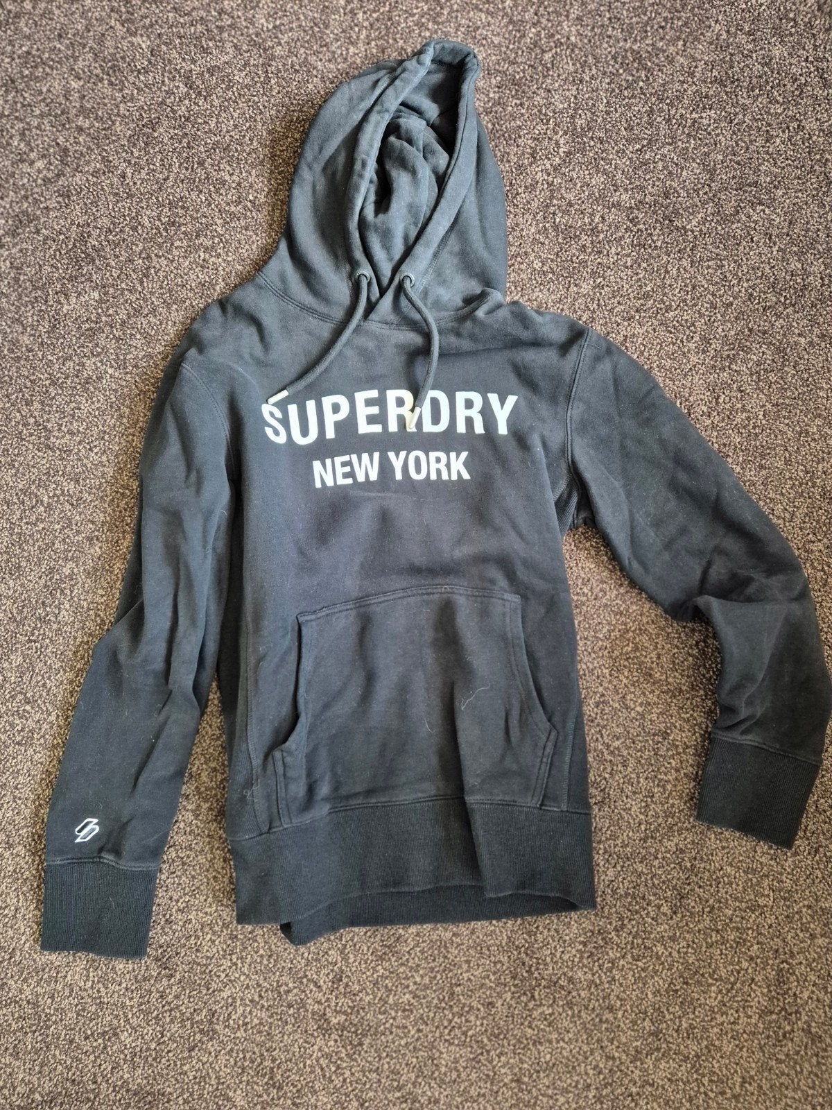 superdry hoodie maat S, Ophalen of Verzenden, Zo goed als nieuw, Maat 46 (S) of kleiner, Zwart