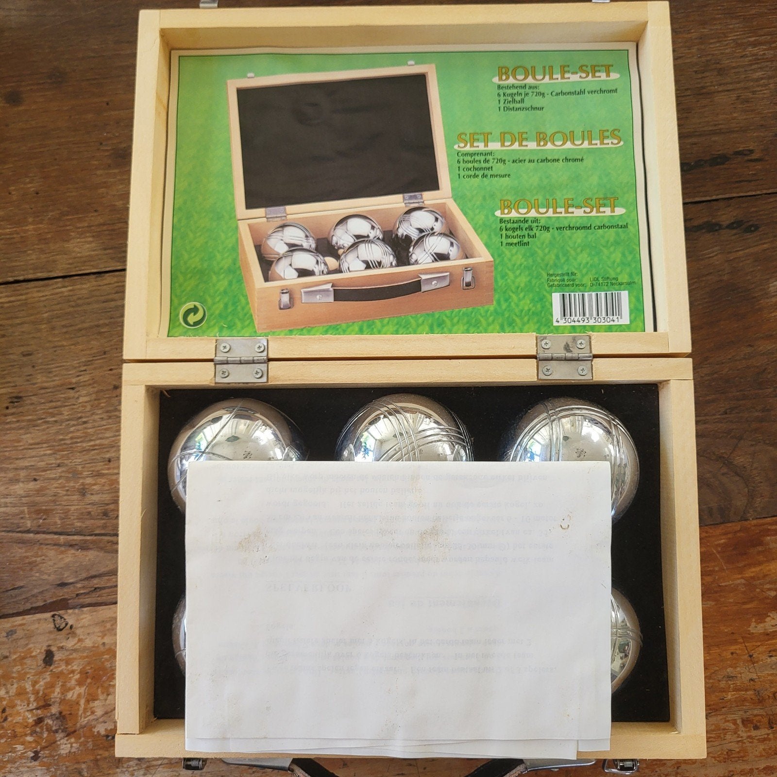 Boule Set in Houten Koffer, Ophalen of Verzenden, Gebruikt