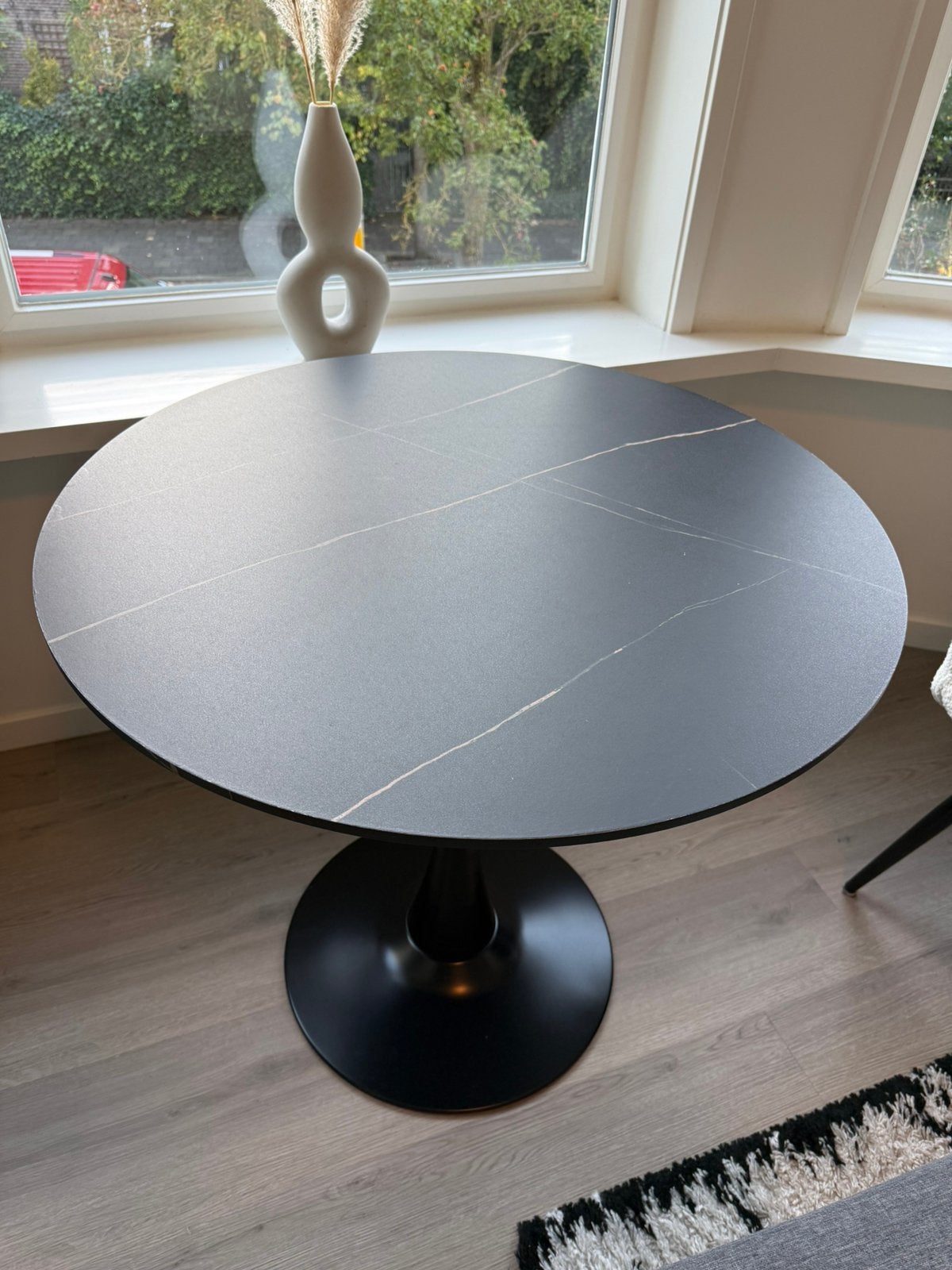 Ronde marmeren eettafel, Huis en Inrichting, Ophalen, 50 tot 100 cm, Rond, 50 tot 100 cm