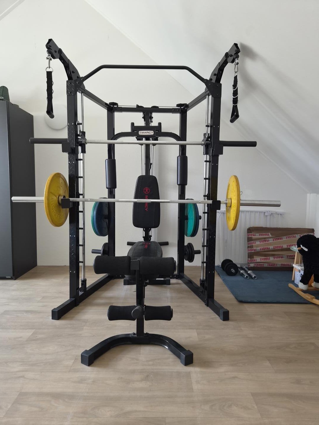 Marcy SM-4903 Smith Machine / Power Rack / Kabelstation+Bank, Ophalen, Krachtstation