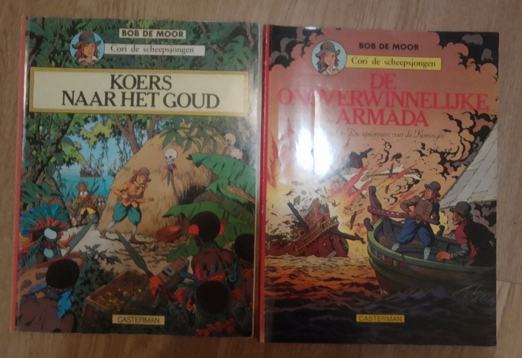 Serie reeks 2x Cori de scheepsjongen - Bob de Moor, Boeken, Stripboeken, Meerdere stripboeken, Ophalen of Verzenden, Gelezen