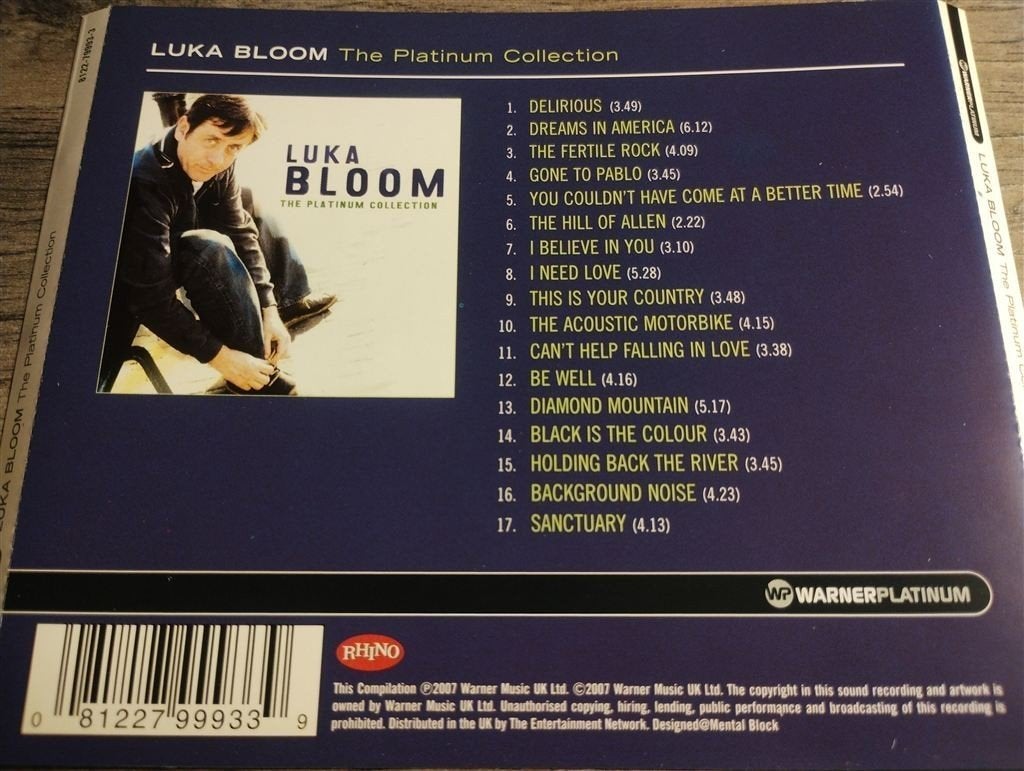 Luka Bloom - The Platinum Collection, Ophalen of Verzenden, Zo goed als nieuw