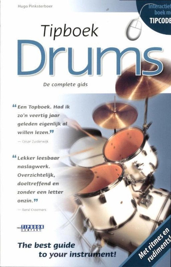 Tipboek Drums Met Tipcodes Complete Gids nieuwstaat, Klassiek, Drums of Percussie, Ophalen of Verzenden, Zo goed als nieuw