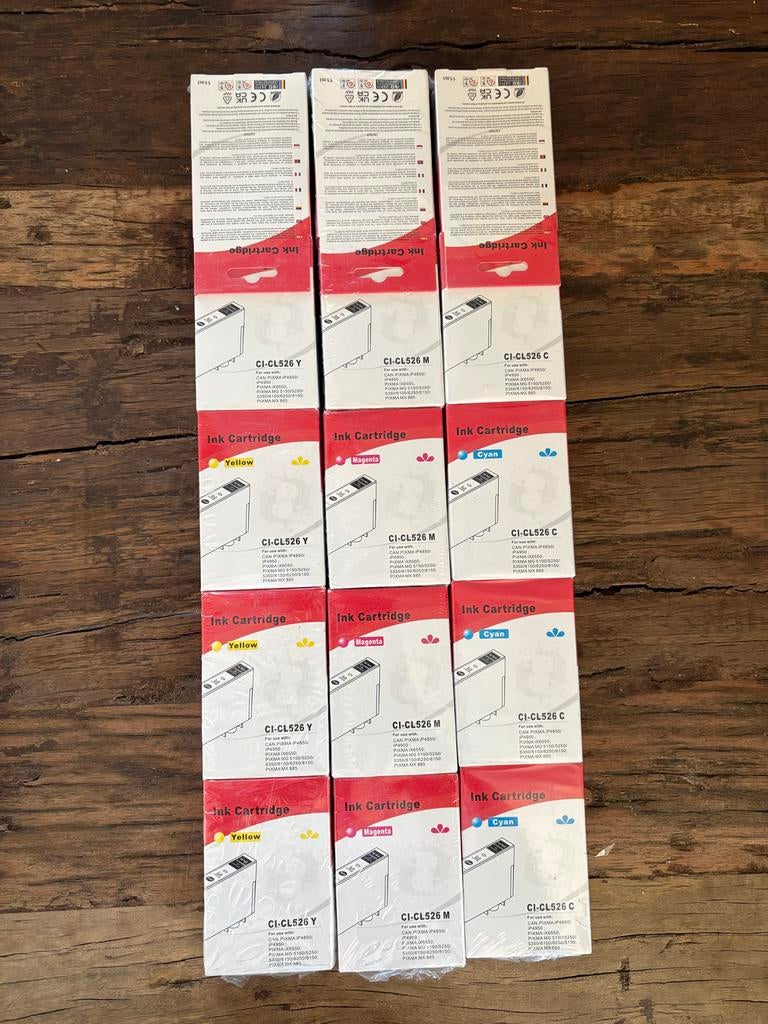 Canon PIXMA Inktcartridges CL-526 (Y, M, C) - Nieuw, Ophalen of Verzenden, Nieuw, Cartridge
