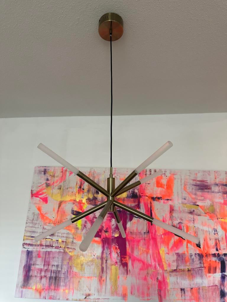 Westwing Gouden Sputnik Plafondlamp, Ophalen, Zo goed als nieuw, Metaal, Minder dan 50 cm