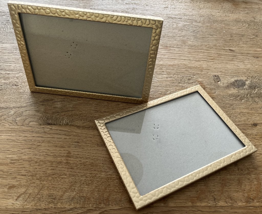 Twee fotolijstjes, Gebruikt, Standaard fotolijst, Ophalen of Verzenden, Glas