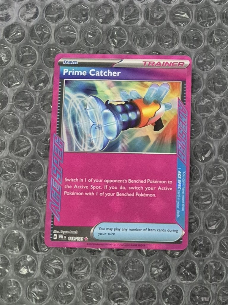 Prime Catcher 119/131 Prismatic Evolutions PRE Ace Spec, Ophalen of Verzenden, Zo goed als nieuw, Losse kaart, Foil