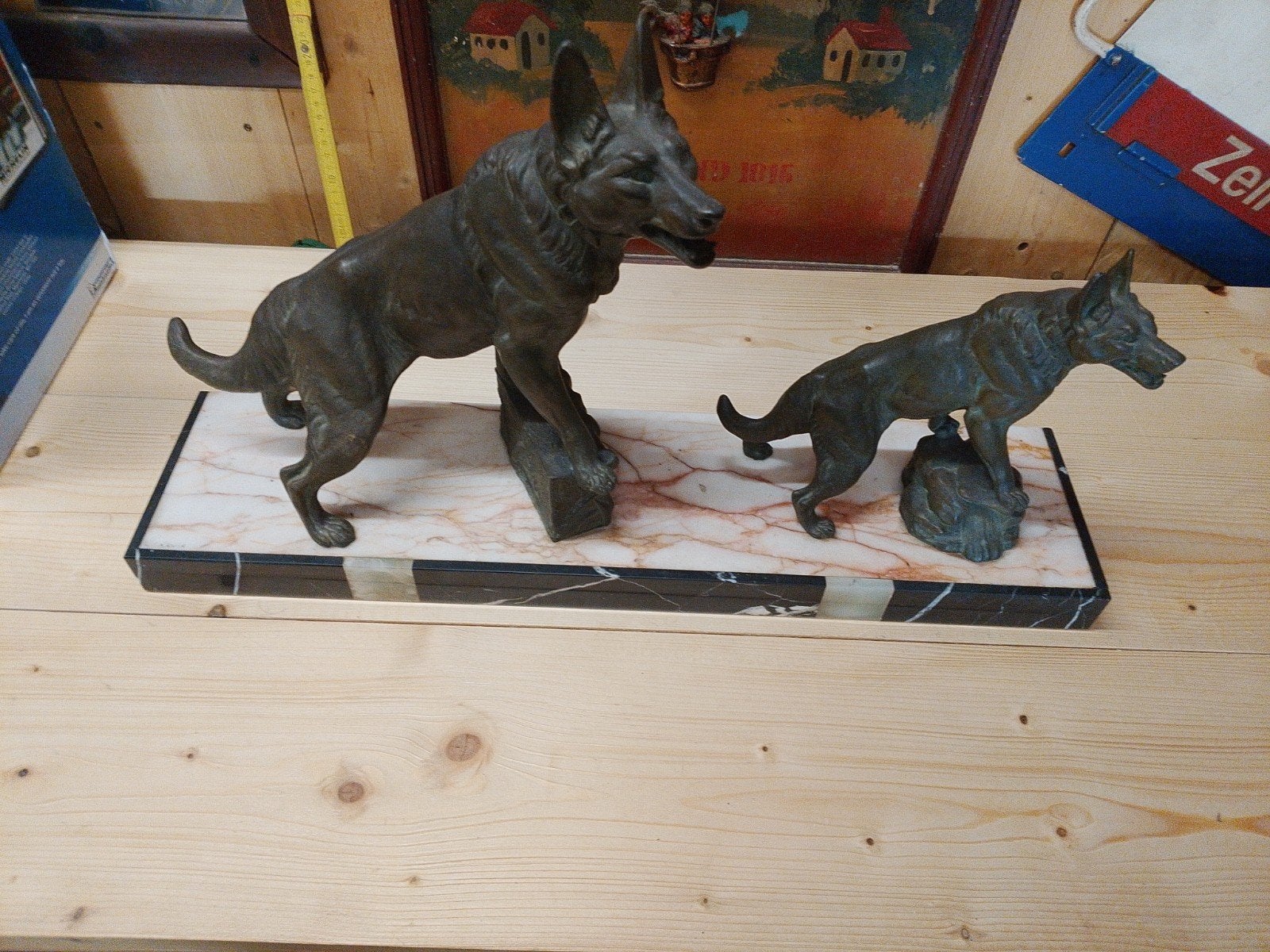 bronzen beeld,l carvin, Ophalen of Verzenden