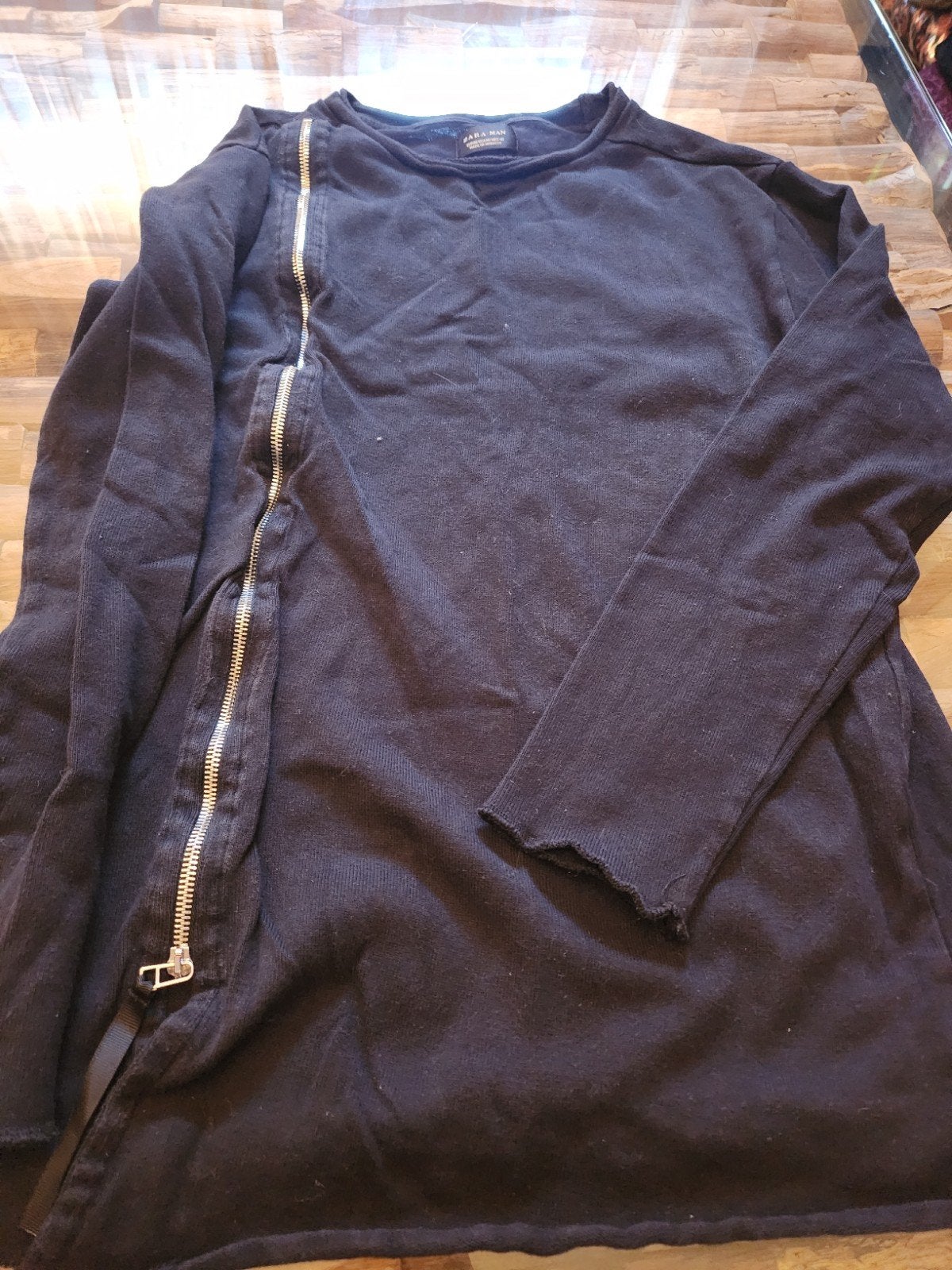 Zara Man heren trui met rits - Maat S/M, Zara, Zwart, Ophalen of Verzenden, Gedragen