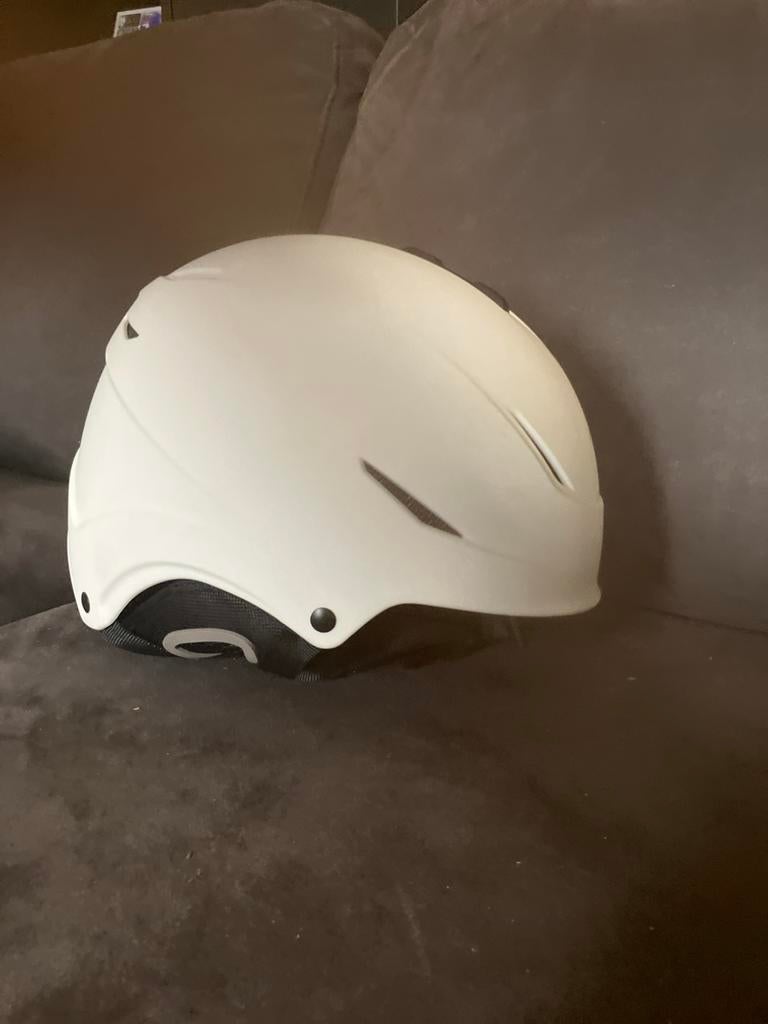 Witte skihelm, Sport en Fitness, Skiën en Langlaufen, Overige typen, Zo goed als nieuw, Skiën, Ophalen