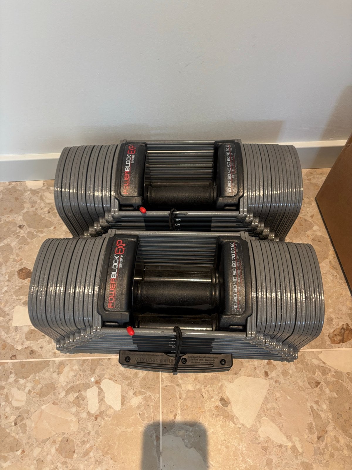 Powerblock EXP verstelbare dumbbells tot 41kg - Nieuwstaat, Ophalen, Nieuw, Armen, Dumbbell