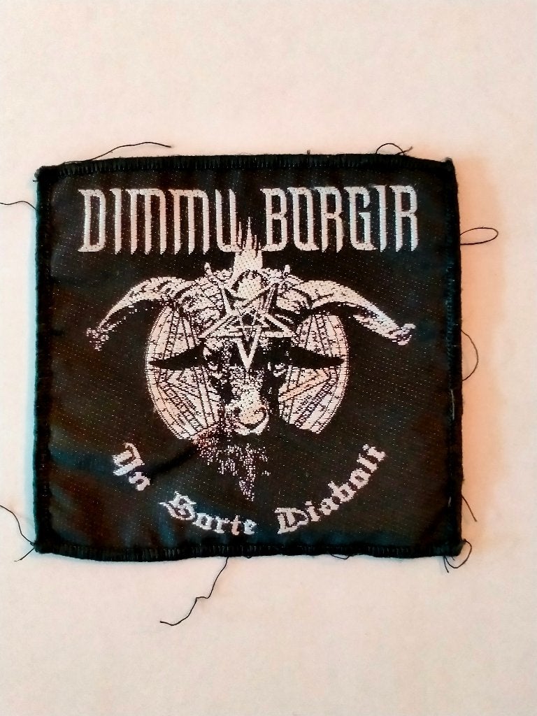Dimmu Borgir metal rock muziek patch kleding embleem, Verzamelen, Muziek, Artiesten en Beroemdheden, Verzenden, Gebruikt, Kleding