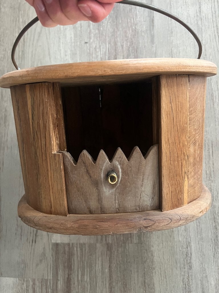 Prachtige antieke eiken voetenstoof / voetenwarmer, Ophalen of Verzenden