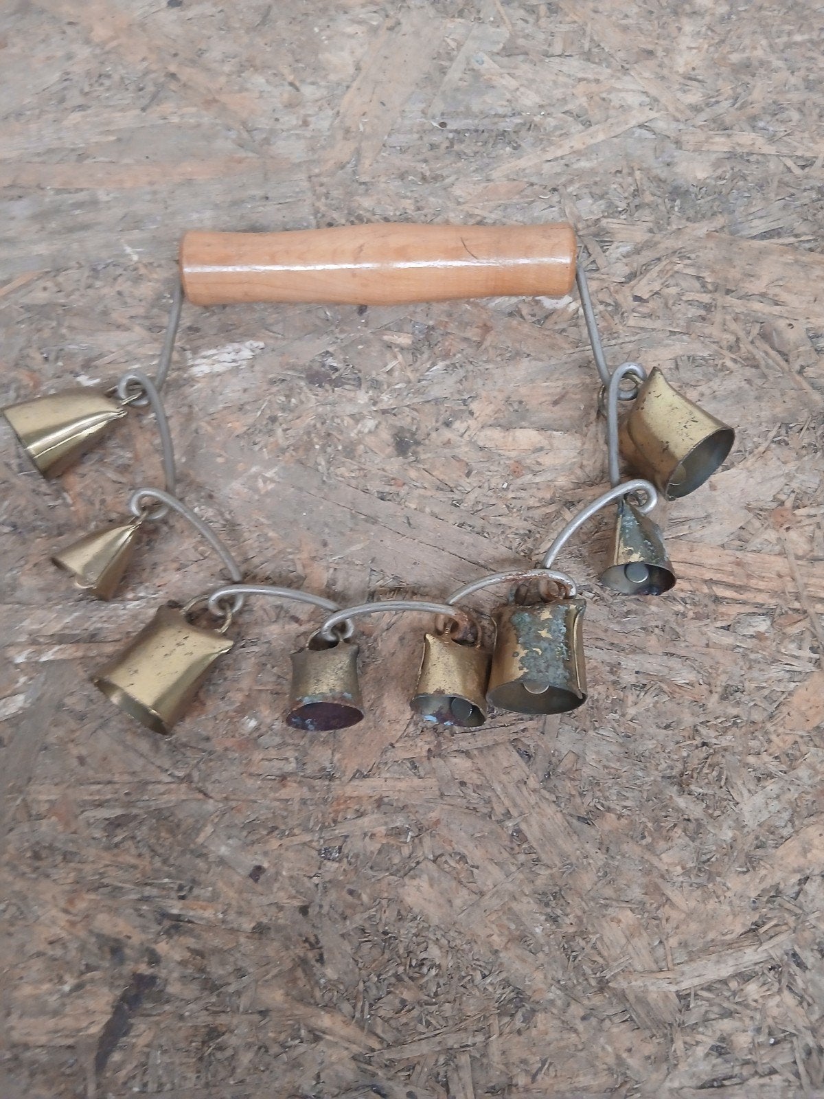 Vintage Handbellen / Sleigh Bells met Houten Handvat, Ophalen of Verzenden