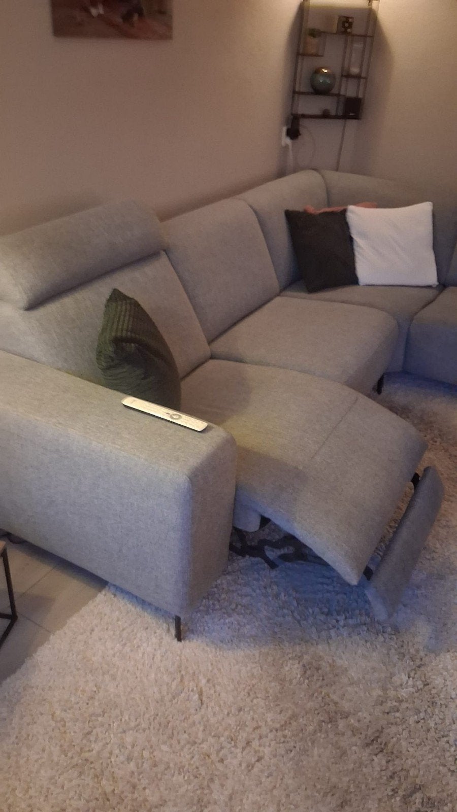 Hoekbank met Reclinerfunctie - Zo goed als nieuw, Ophalen, Modern, Comfortabel, 100 tot 125 cm, Hoekbank