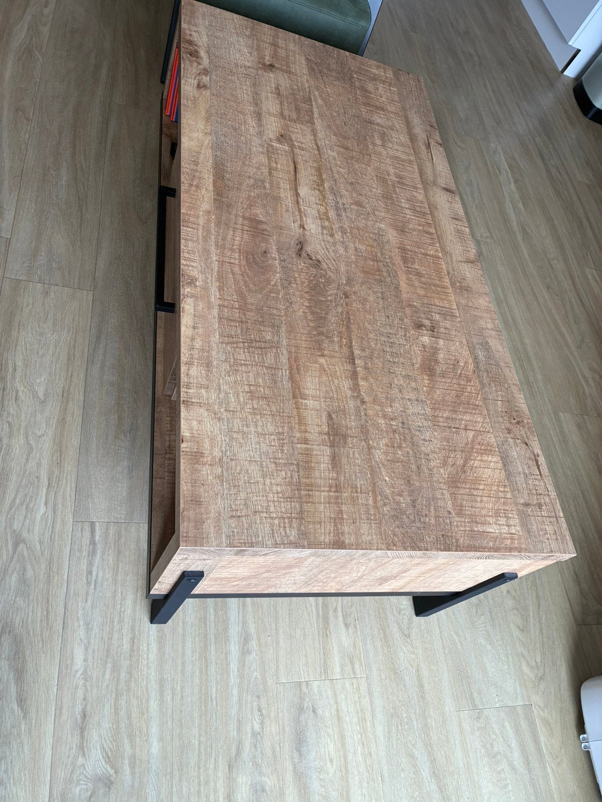 Salontafel industrieel mangohout, Huis en Inrichting, Tafels | Salontafels, Ophalen, 100 tot 150 cm, 50 tot 100 cm, Zo goed als nieuw