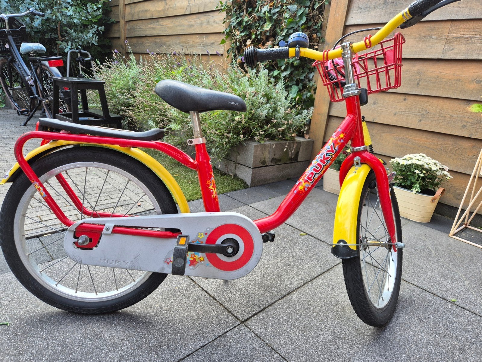 Puky kinderfiets 18 inch rood/geel, Fietsen en Brommers, Fietsen | Kinderfietsjes, Ophalen, Terugtraprem, Puky, 16 tot 20 inch