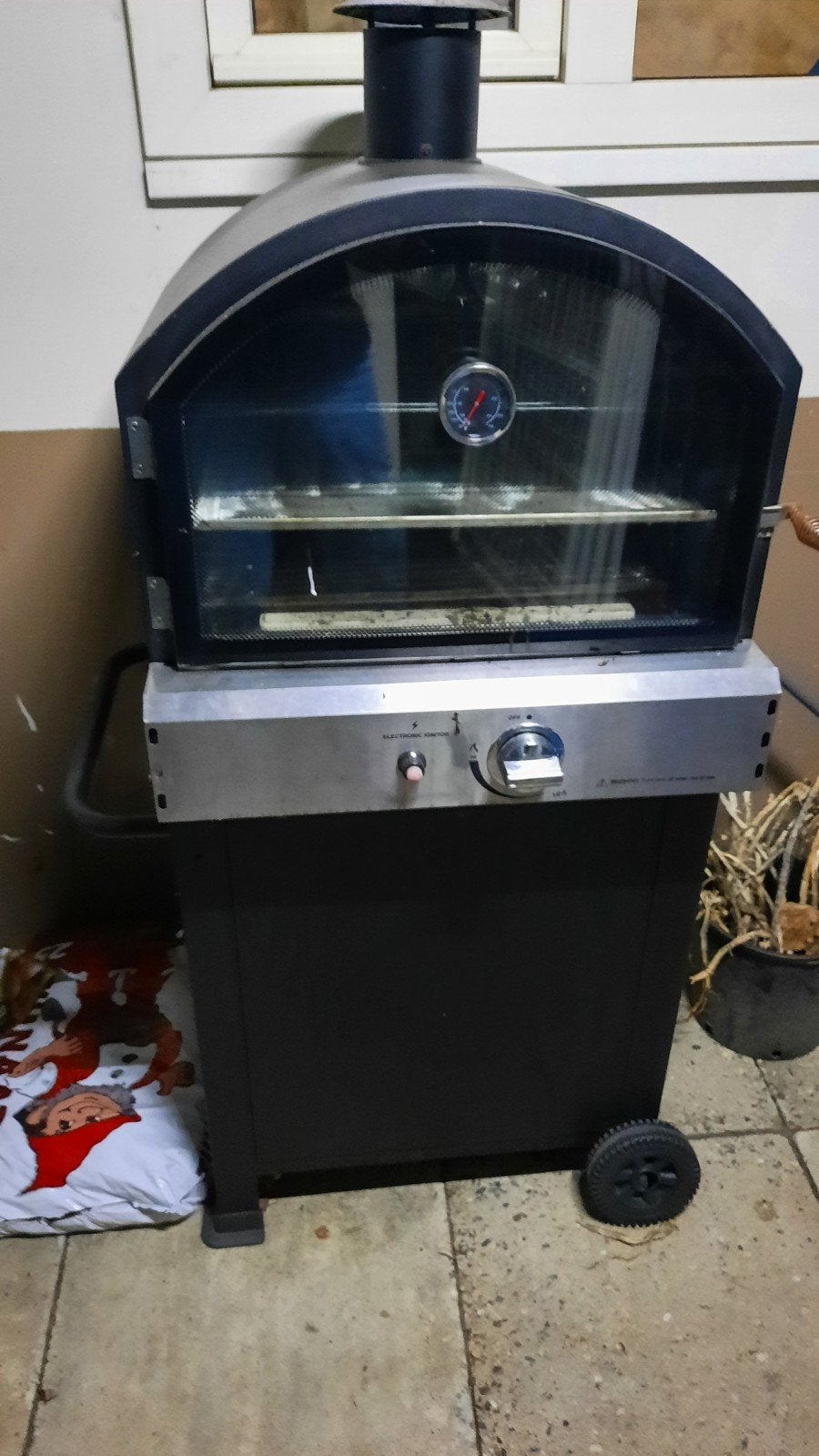 Buitenoven / Pizzaoven op gas met thermometer, Tuin en Terras, Pizzaovens, Ophalen, Gebruikt, Onbekend