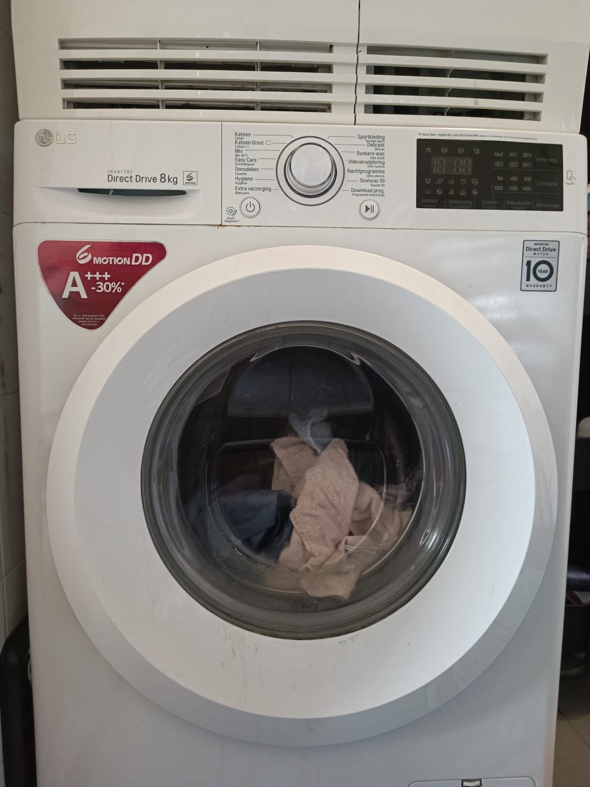 Wasmachine LG Direct Drive 8kg A+++, Witgoed en Apparatuur, Wasmachines, Ophalen, 1200 tot 1600 toeren, Gebruikt, 8 tot 10 kg