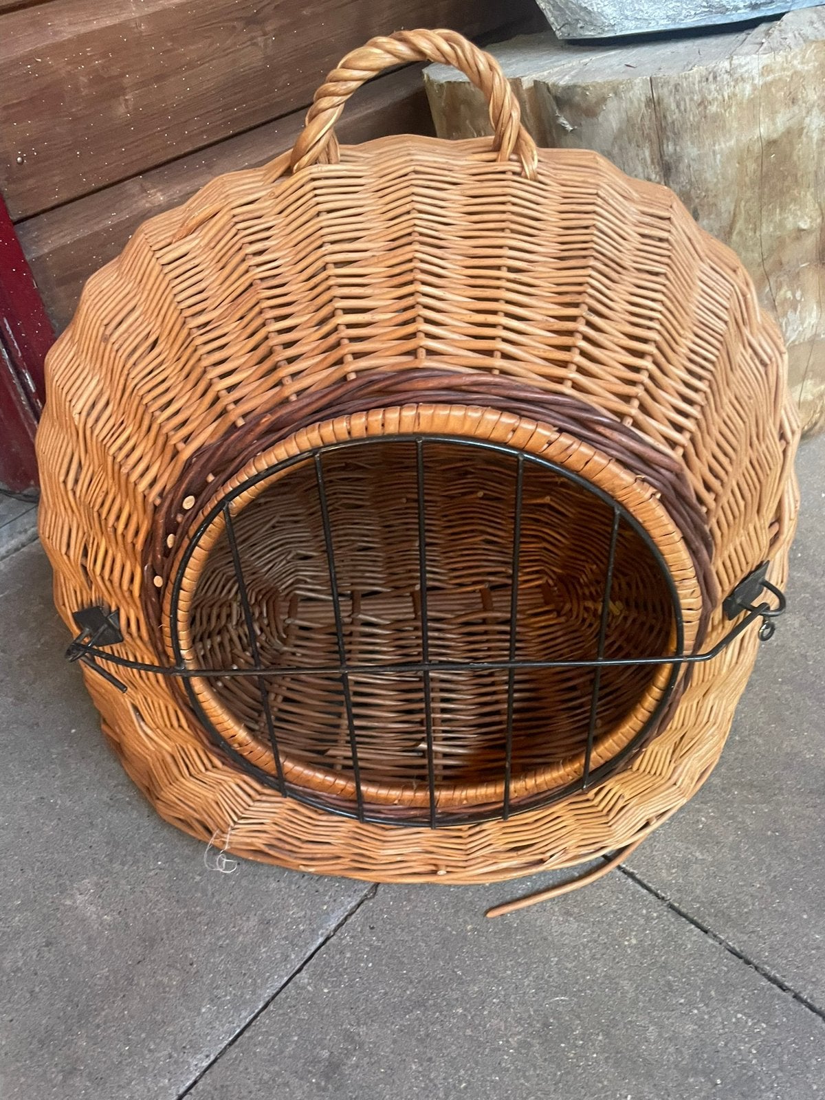 Kattenmaad, reismand voor katten of kleine hond, Dieren en Toebehoren, Kattenmanden, Ophalen of Verzenden, Zo goed als nieuw, Riet