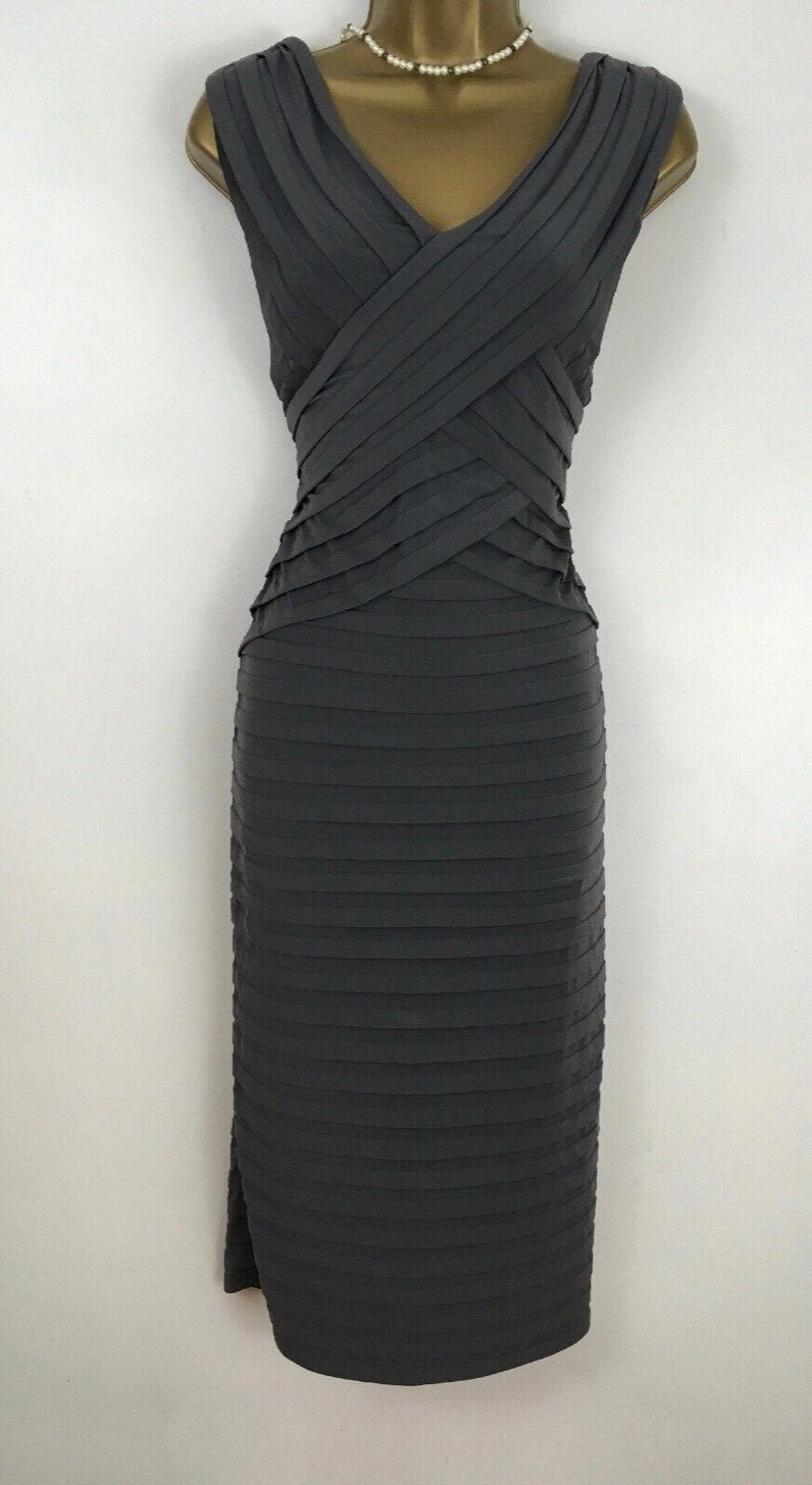 Mint Velvet luxe vrouwelijke jurk zwart mooie accenten  40, Maat 38/40 (M), Verzenden, Zwart, Zo goed als nieuw
