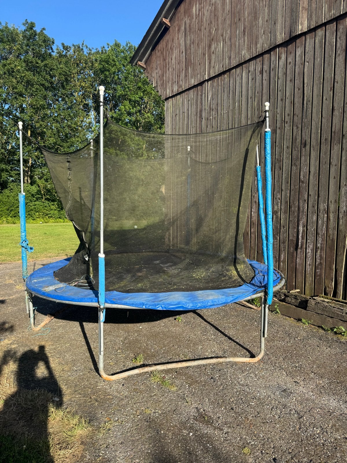 Gebruikte trampoline met veiligheidsnet, Ophalen, Gebruikt
