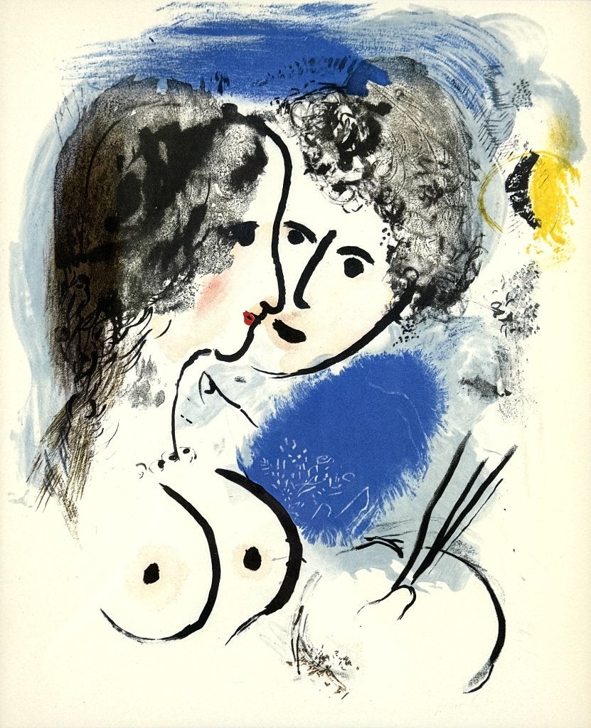 599. Offset-kleurenlitho, Marc Chagall, 1958, Ophalen of Verzenden