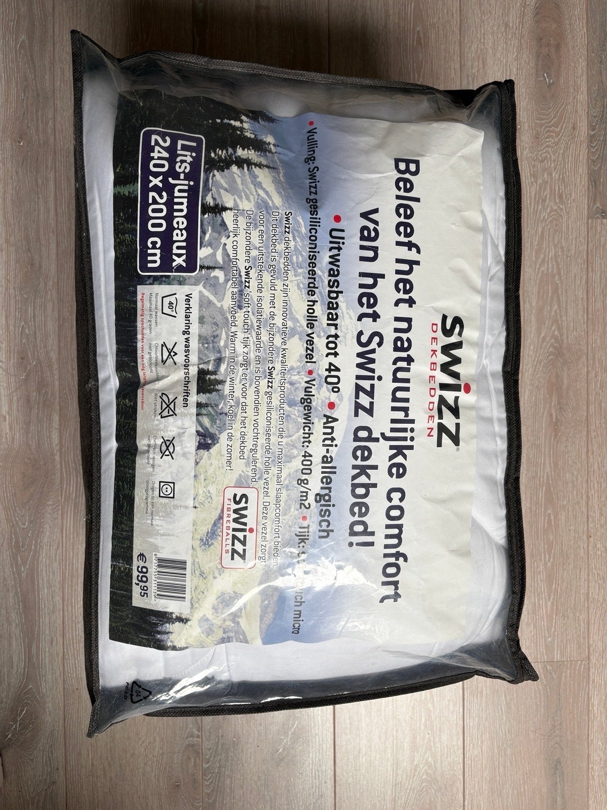Nieuw Swizz Dekbed Lits-jumeaux 240x200 cm, Huis en Inrichting, Lits-jumeaux, Wit, Nieuw, Ophalen of Verzenden