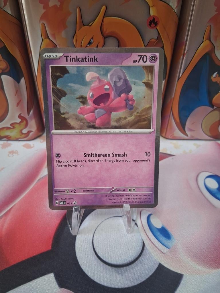 Tinkatink holo promo Pokémon Kaart - Basic HP 70, Ophalen of Verzenden, Zo goed als nieuw, Losse kaart