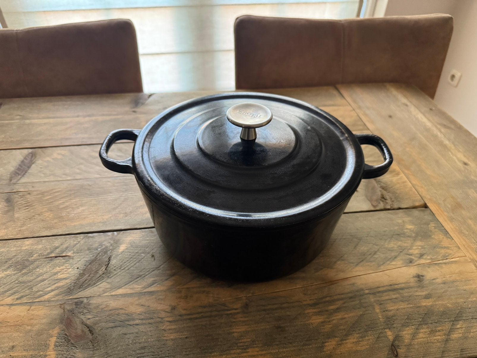 Royal van kempen en begeer gierijzeren braadpan, Ophalen, Zo goed als nieuw, Gietijzer, Braadpan