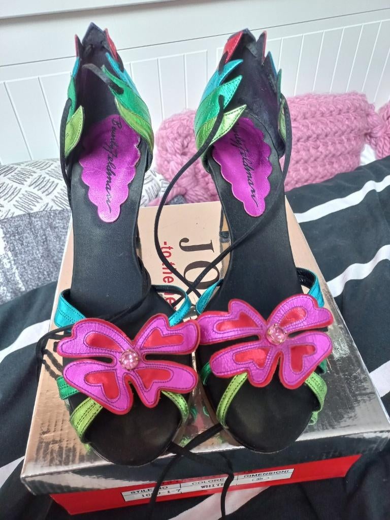 Dames schoenen, Ophalen of Verzenden, Zo goed als nieuw, Zwart, Sandalen of Muiltjes