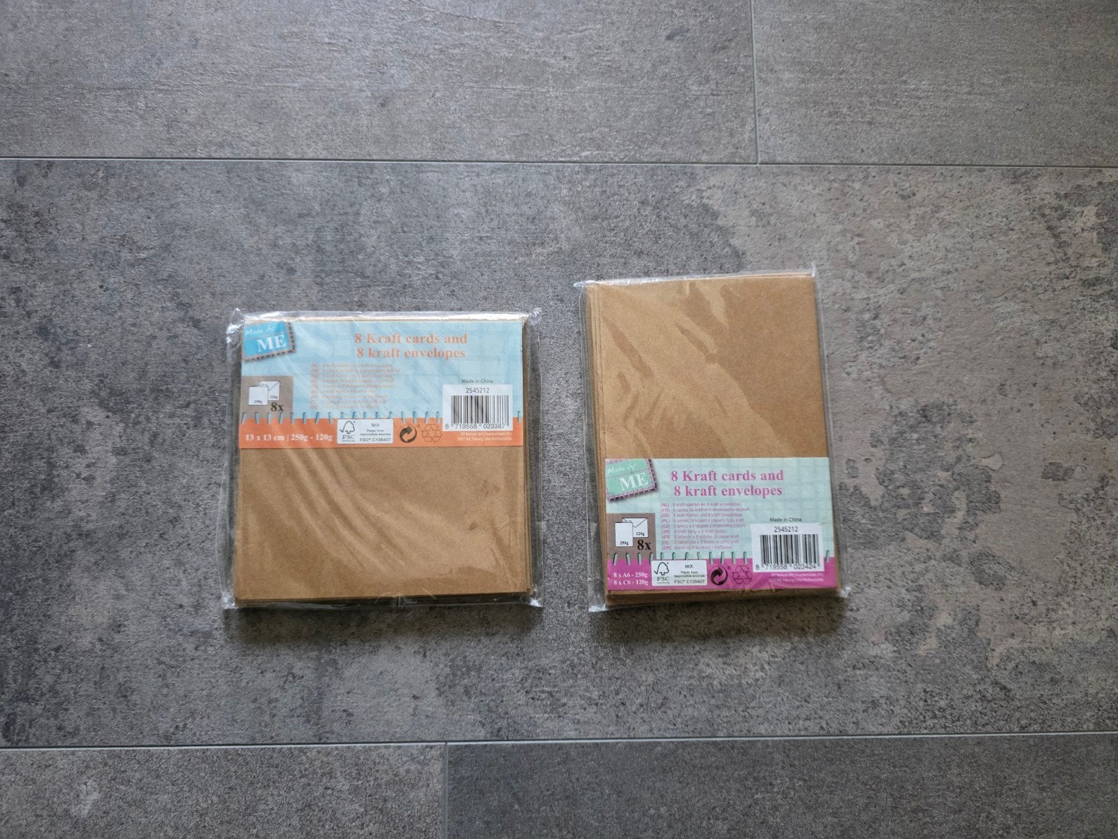 Kraft blanco wenskaarten kaarten met envelop NIEUW, Ophalen of Verzenden, Nieuw