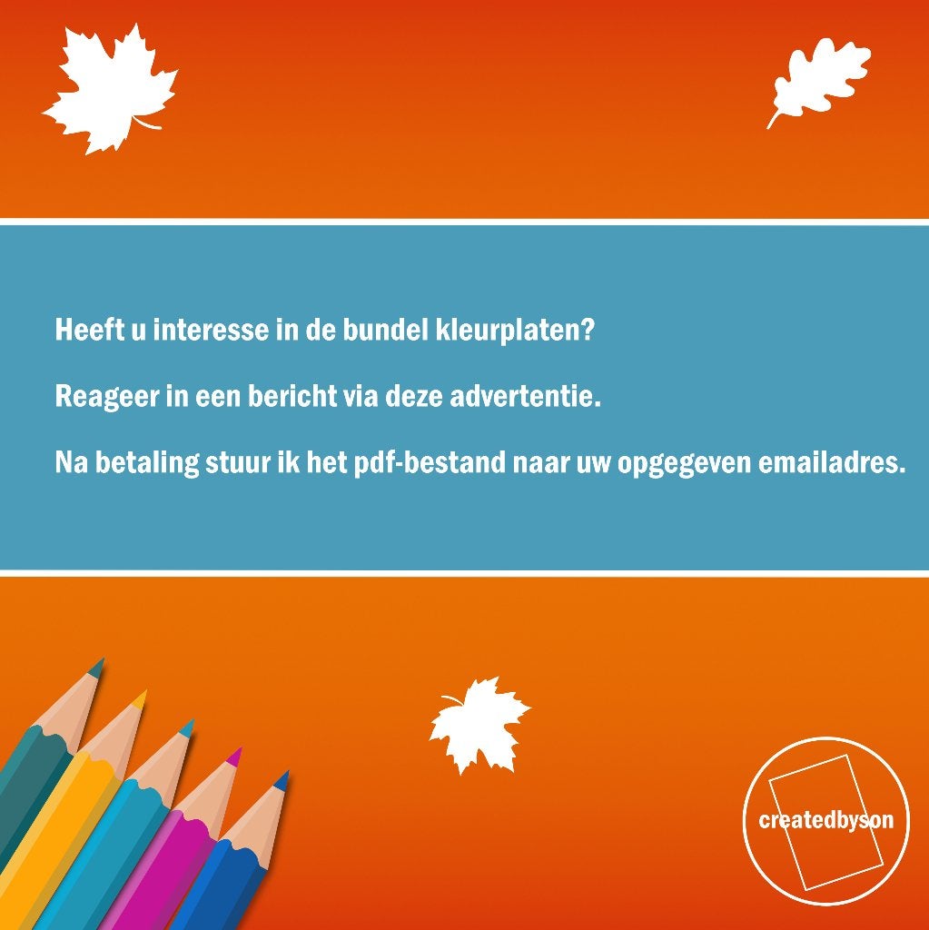 Foto 3 van Herfstkleurplaten voor kinderen 🍂 digitaal bestand - pdf.