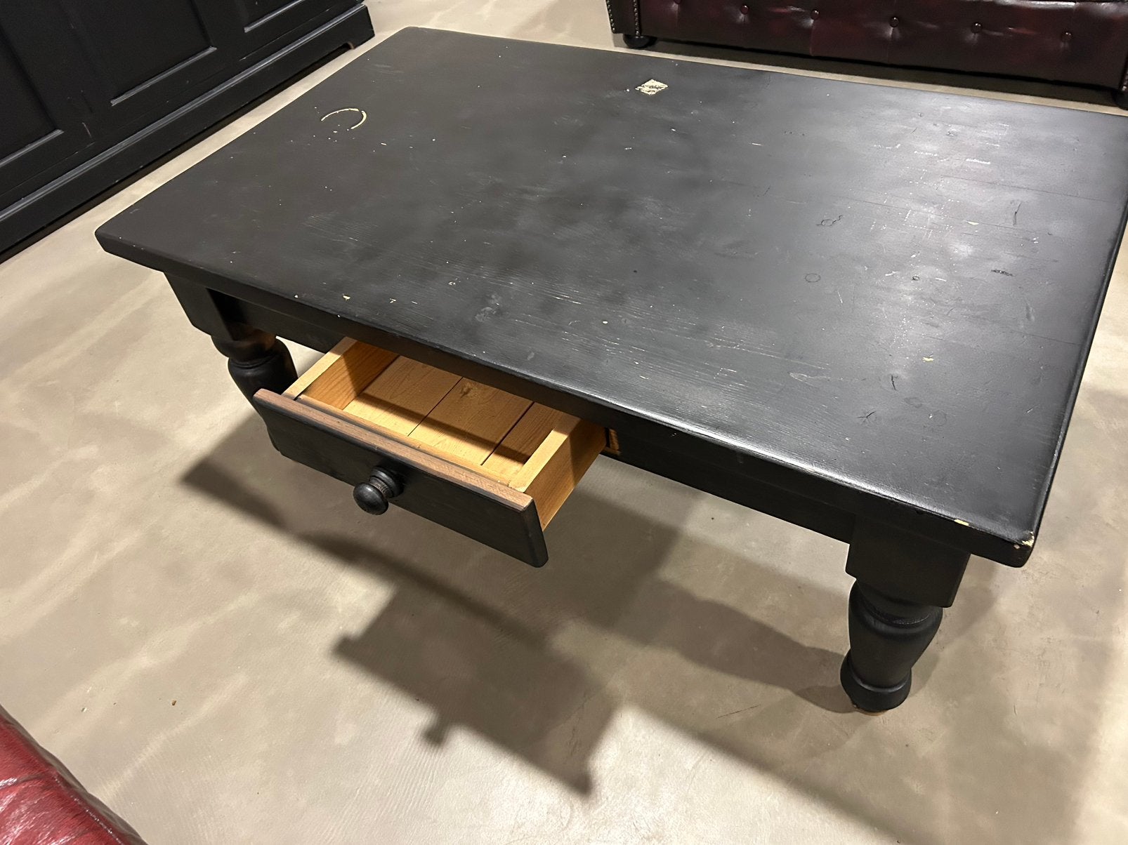 Stevige salontafel, Ophalen, 100 tot 150 cm, 50 tot 100 cm, Zo goed als nieuw