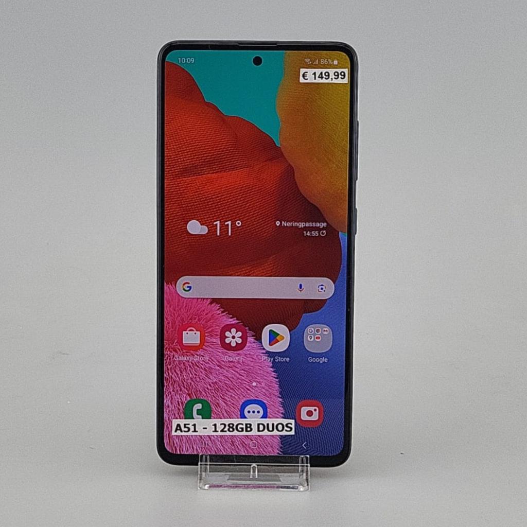 Samsung Galaxy A51 128GB DUOS Zwart/Blauw, Telecommunicatie, Mobiele telefoons | Samsung, Samsung, Gebruikt, Support@Samsung.com
