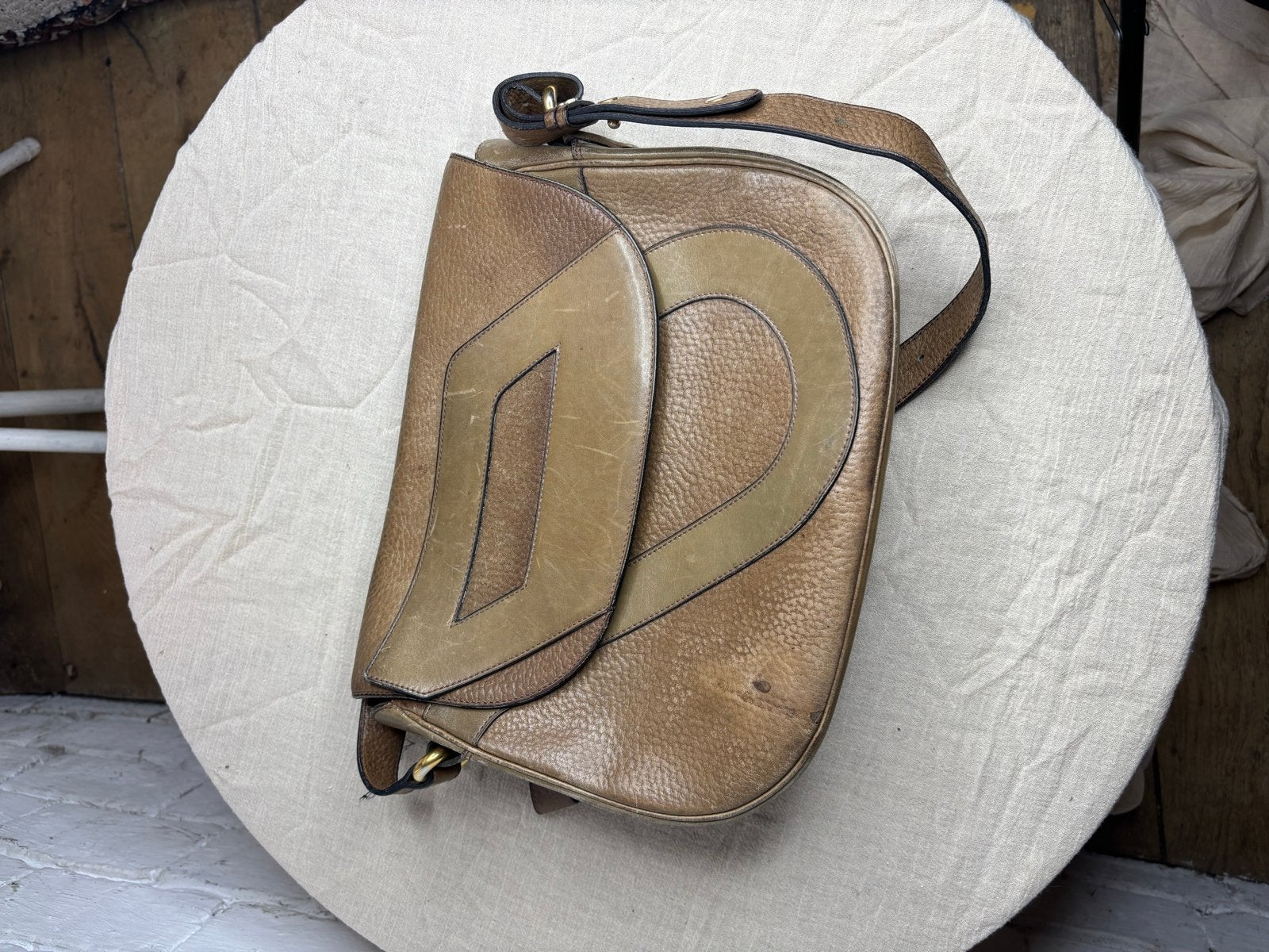 Delvaux Tas Unisex Vintage - Goede Staat, Ophalen of Verzenden, Gebruikt, Bruin, Handtas