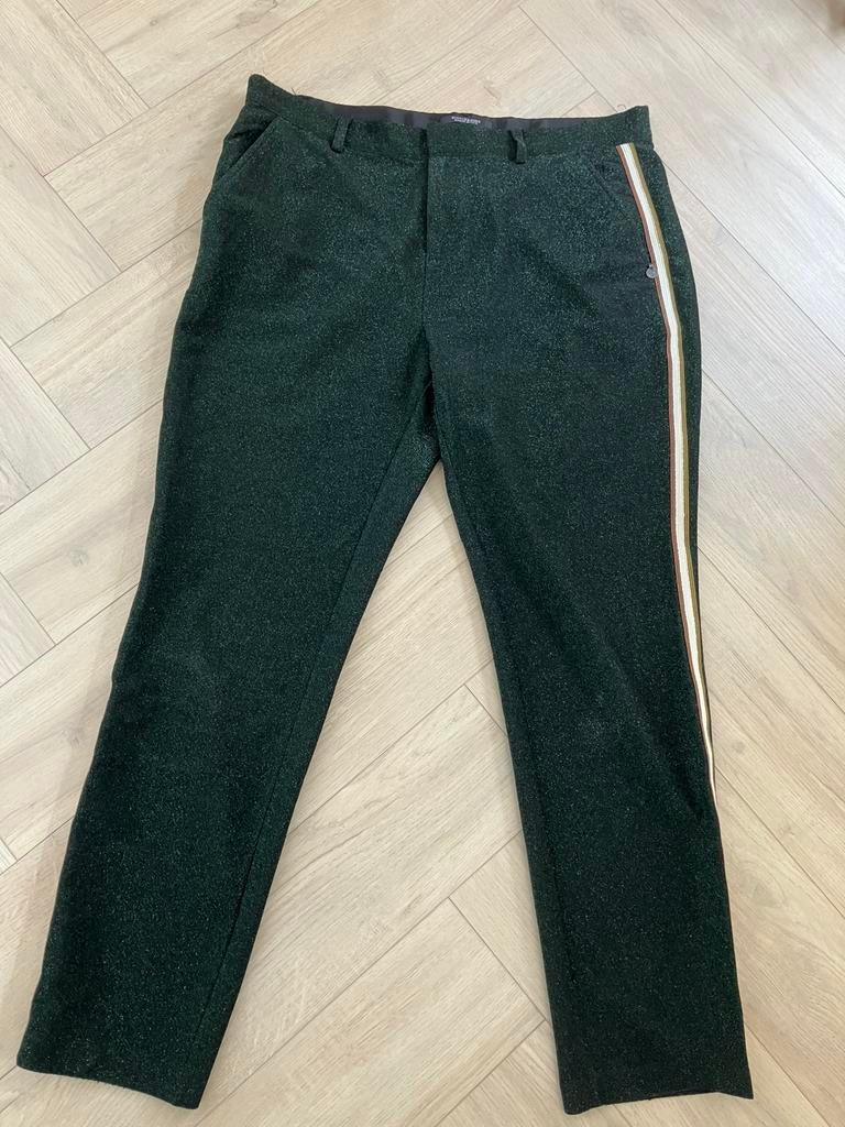 Broek van Maison Scotch maat L groen met glitter, Maat 42/44 (L), Ophalen of Verzenden, Zo goed als nieuw, Lang