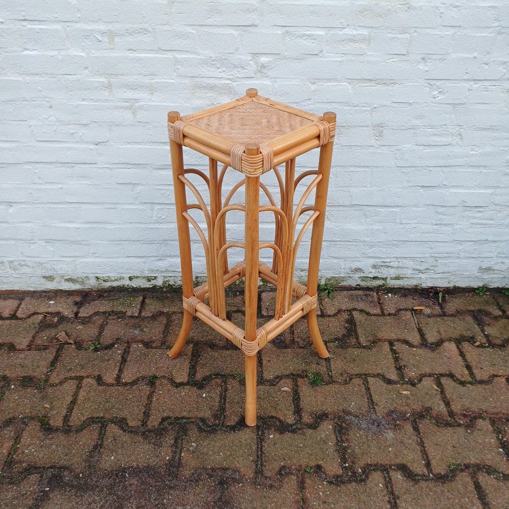 Rotan plantenstandaard, Huis en Inrichting, Woonaccessoires | Overige, Vintage, Gebruikt, Onbekend, Ophalen of Verzenden